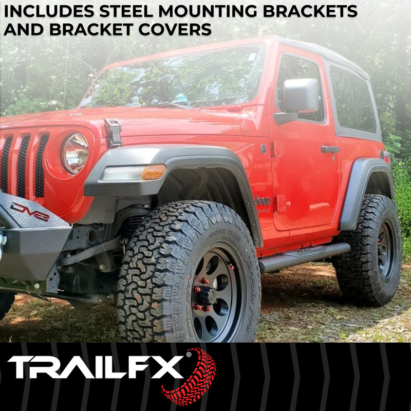 TrailFX | 4 Inch Oval Straight, Rocker Panel Mount - 4Runner 2.4T 2025-2026
