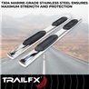 TrailFX | 6 Inch Oval Straight Pol Stainless Steel Frame Body Mount Bolts - Chevrolet / GMC 2001-2014
