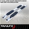 TrailFX | 6 Inch Oval Straight Pol Stainless Steel Frame Body Mount Bolts - Chevrolet / GMC 2001-2014