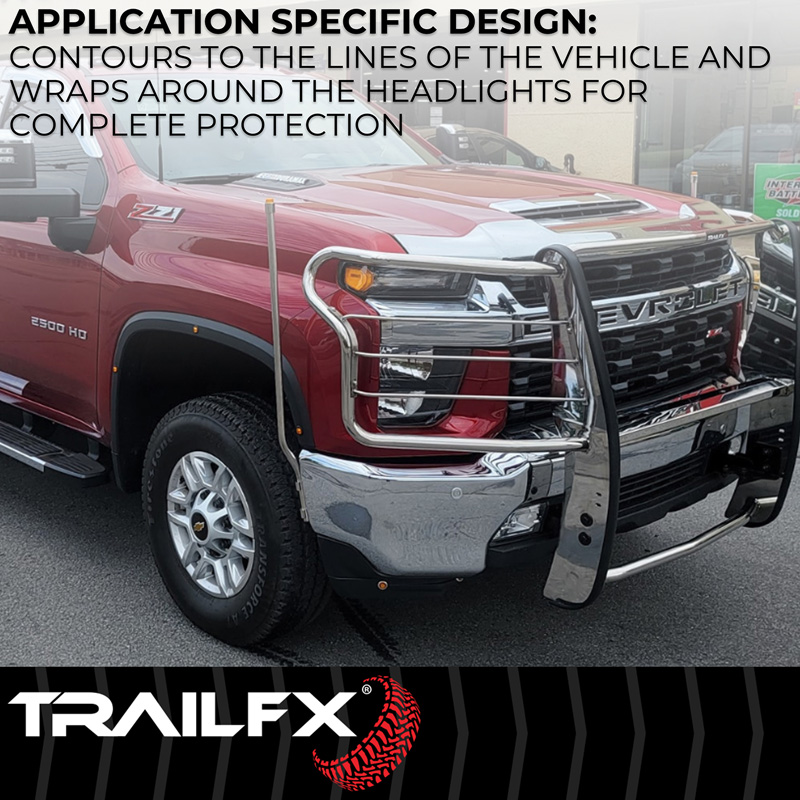 TrailFX | 1-Piece, Polished, Silver, Stainless Steel - Tundra 3.4T 2022-2025