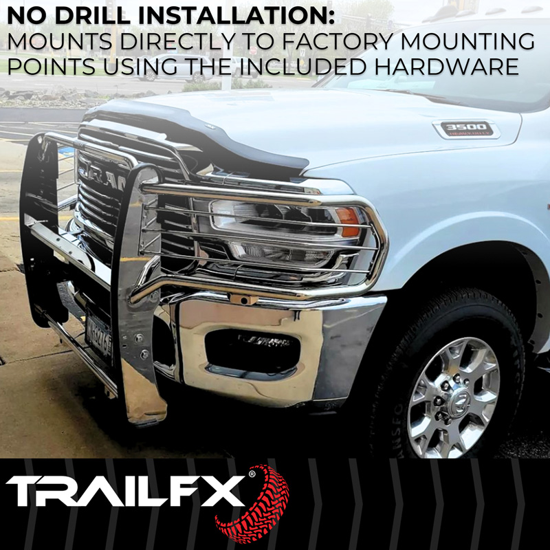 TrailFX | 1-Piece, Polished, Silver, Stainless Steel - Tundra 3.4T 2022-2025