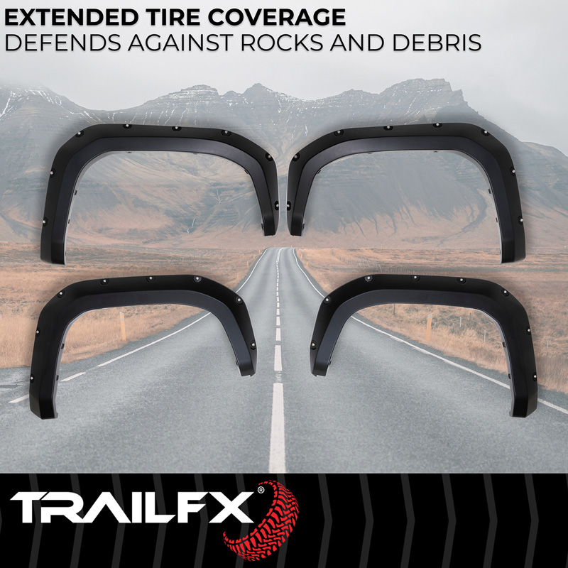 TrailFX | Pocket Style, 2.8 Inch Front/ 5.9 Inch Rear Tire Coverage - Tacoma 2.4T 2024-2026