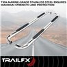 TrailFX | 3 Inch Round Bent Pol Stainless Steel Without End Caps Frame Body Mount Bolts - Colorado / Canyon 2004-2012