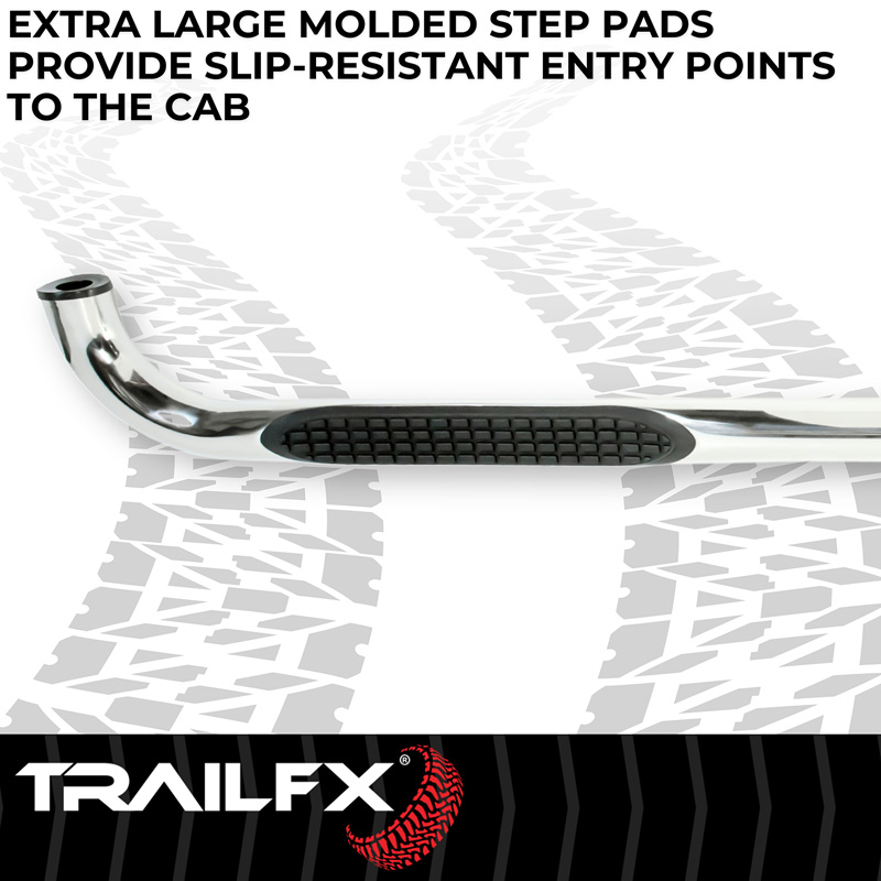 TrailFX | 3 Inch Round Bent Pol Stainless Steel Without End Caps Frame Body Mount Bolts - Colorado / Canyon 2004-2012
