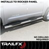 TrailFX | With Step Pads 6 In Oval Straight Pol Stainless Steel With Welded End Caps Rocke - Ram 1500 2019-2025