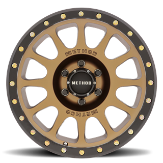 Method Wheels | STREET (3XX) 17x8.5 ET0 - METHOD BRONZE - MATTE BLACK LIP