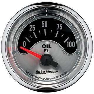 AutoMeter | GAUGE, OIL PRESS, 2 1/16", 100PSI, ELEC, AMERICAN MUSCLE