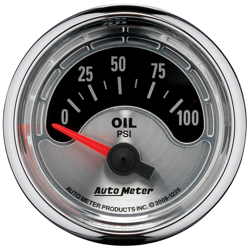 AutoMeter | GAUGE, OIL PRESS, 2 1/16", 100PSI, ELEC, AMERICAN MUSCLE