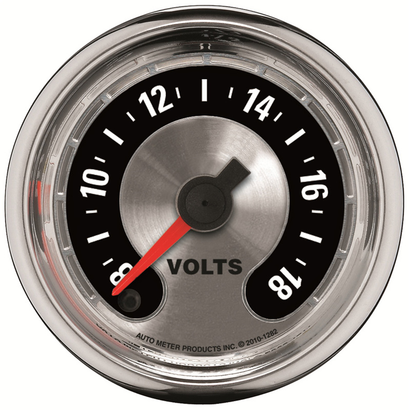AutoMeter | GAUGE, VOLTMETER, 2 1/16", 18V, DIGITAL STEPPER MOTOR, AMERICAN MUSCLE