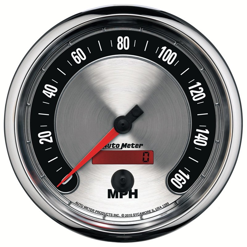 AutoMeter | GAUGE, SPEEDOMETER, 5", 160MPH, ELEC. PROGRAMMABLE, AMERICAN MUSCLE