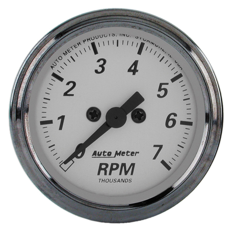 AutoMeter | GAUGE, TACHOMETER, 2 1/16", 7K RPM, IN-DASH, AMERICAN PLATINUM