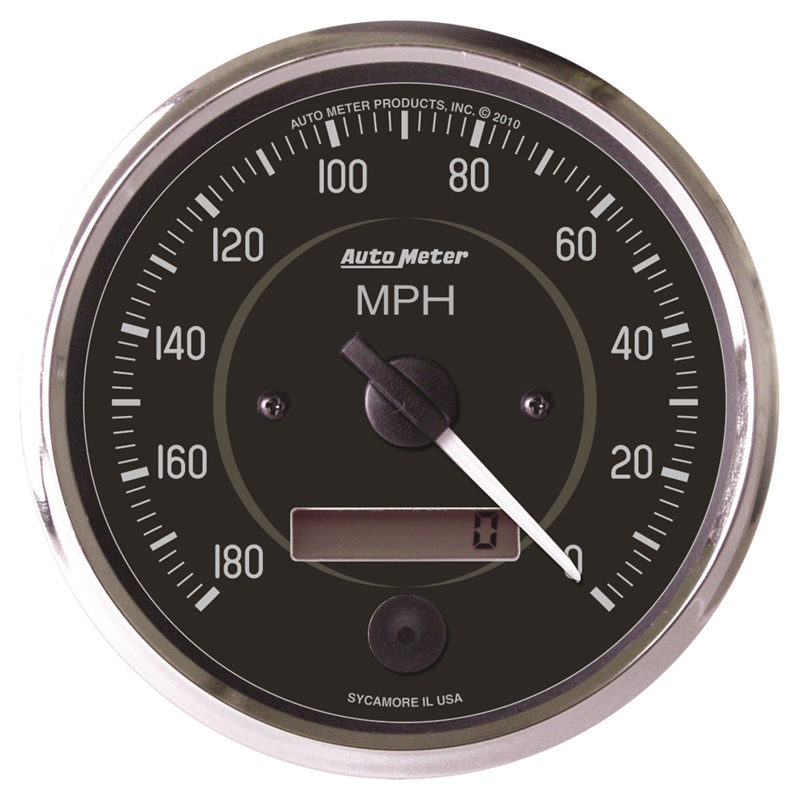 AutoMeter | GAUGE, SPEEDOMETER, 4", 180MPH, ELEC. PROGRAM. (REVERSE ROTATION)