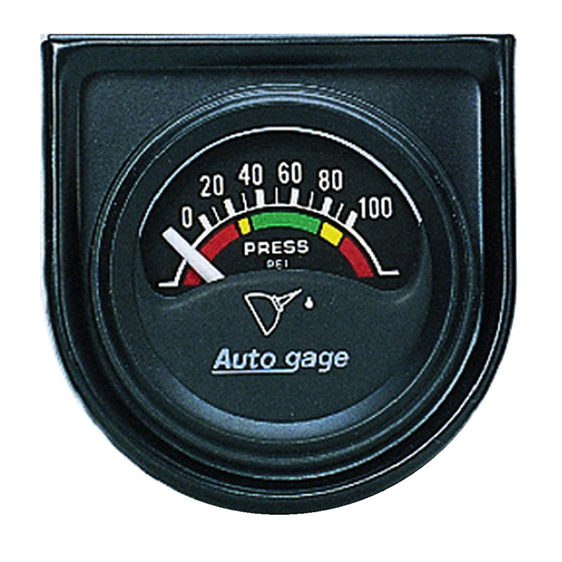 AutoMeter | GAUGE CONSOLE, OIL PRESS, 1.5", 100PSI, ELEC, BLK DIAL, BLK BEZEL, AUTOGAGE