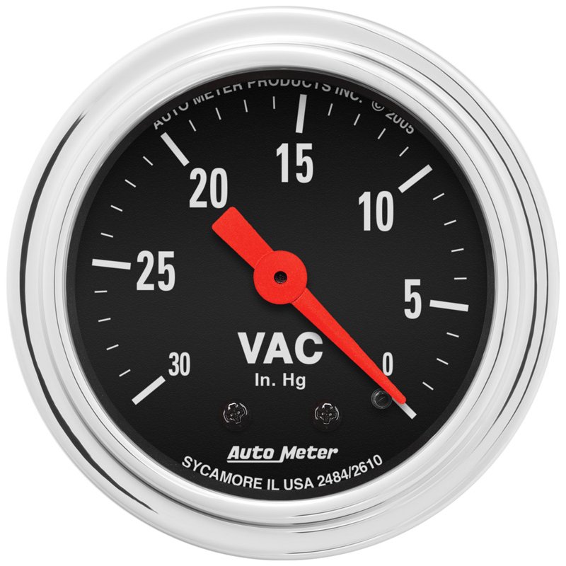 AutoMeter | GAUGE, VACUUM, 2 1/16", 30INHG, MECHANICAL, TRADITIONAL CHROME