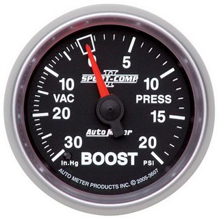 AutoMeter | GAUGE, VAC/BOOST, 2 1/16", 30INHG-20PSI, MECHANICAL, SPORT-COMP II