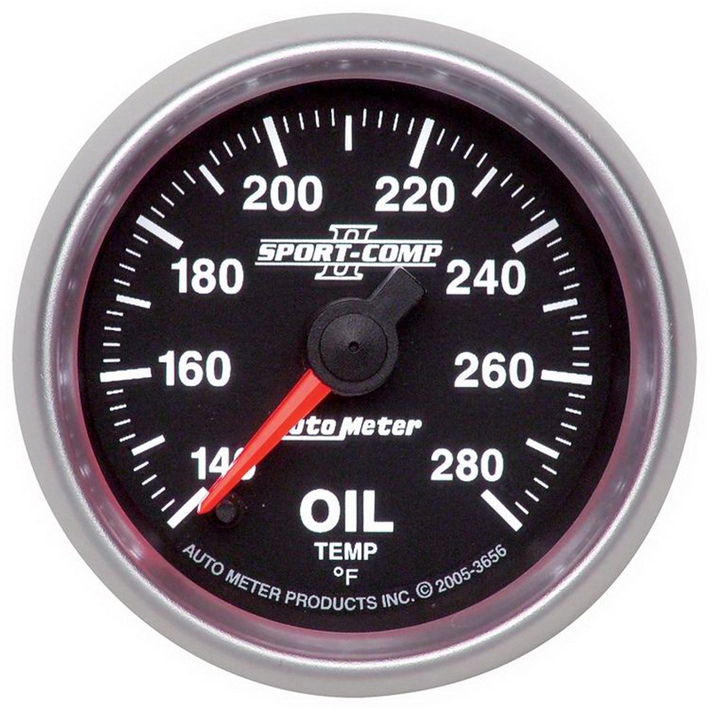 AutoMeter | GAUGE, OIL TEMP, 2 1/16", 140-280?F, DIGITAL STEPPER MOTOR, SPORT-COMP II