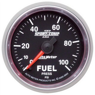 AutoMeter | GAUGE, FUEL PRESSURE, 2 1/16", 100PSI, DIGITAL STEPPER MOTOR, SPORT-COMP II