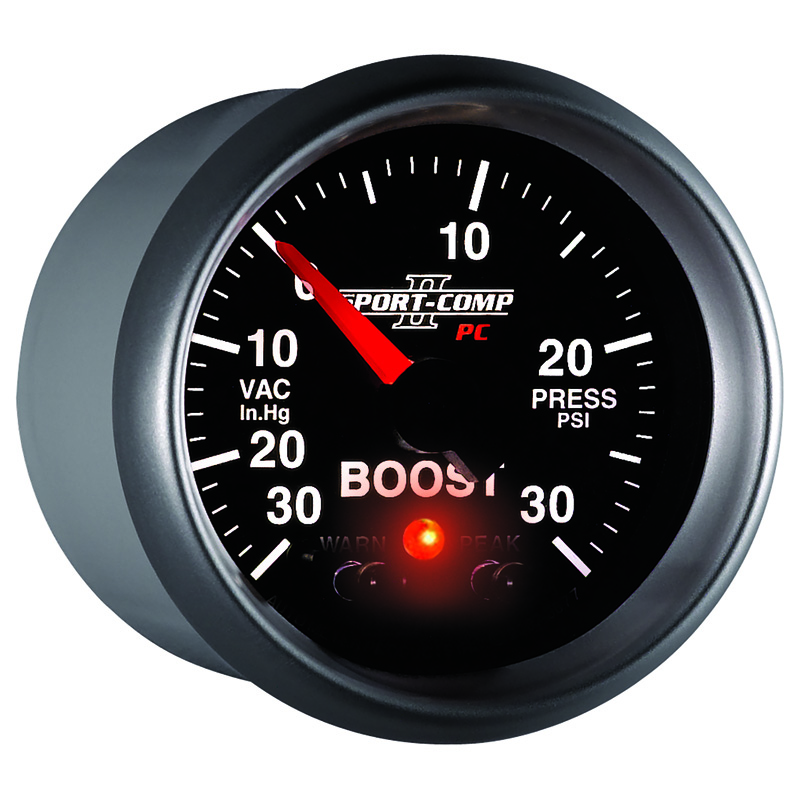 AutoMeter | GAUGE, VAC/BOOST, 2 1/16", 30INHG-30PSI, STEPPER MOTOR W/PK & WRN, SPORT-COMP II