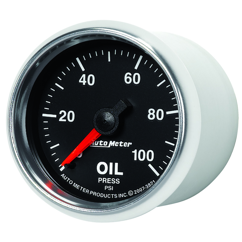 AutoMeter | GAUGE, OIL PRESSURE, 2 1/16", 100PSI, MECHANICAL, GS