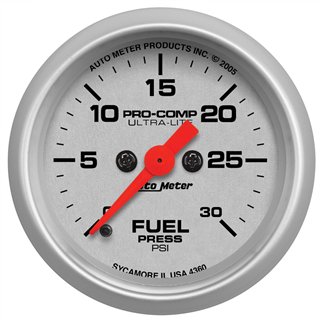 AutoMeter | GAUGE, FUEL PRESSURE, 2 1/16", 30PSI, DIGITAL STEPPER MOTOR, ULTRA-LITE
