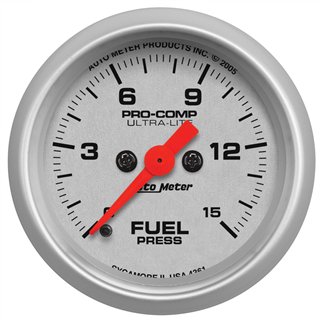 AutoMeter | GAUGE, FUEL PRESSURE, 2 1/16", 15PSI, DIGITAL STEPPER MOTOR, ULTRA-LITE