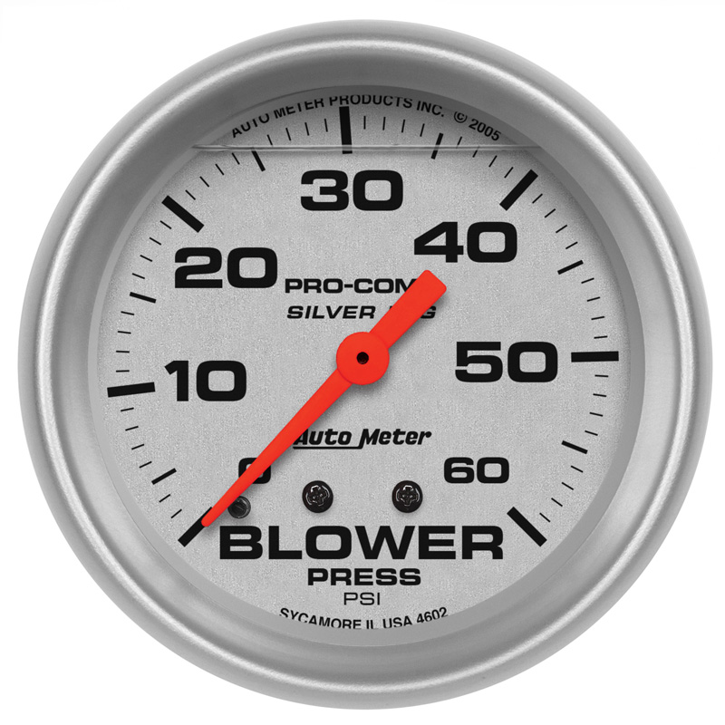 AutoMeter | GAUGE, BLOWER PRESS, 2 5/8", 60PSI, LIQUID FILLED MECH, ULTRA-LITE
