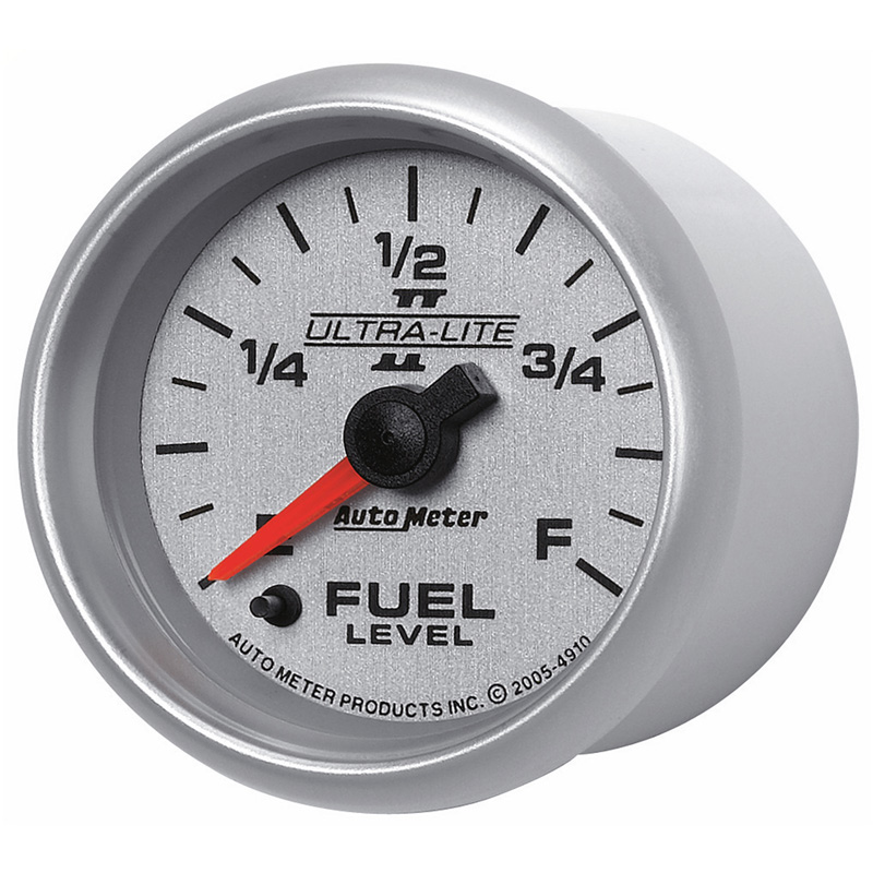 AutoMeter | GAUGE, FUEL LEVEL, 2 1/16", 0-280O PROGRAMMABLE, ULTRA-LITE II