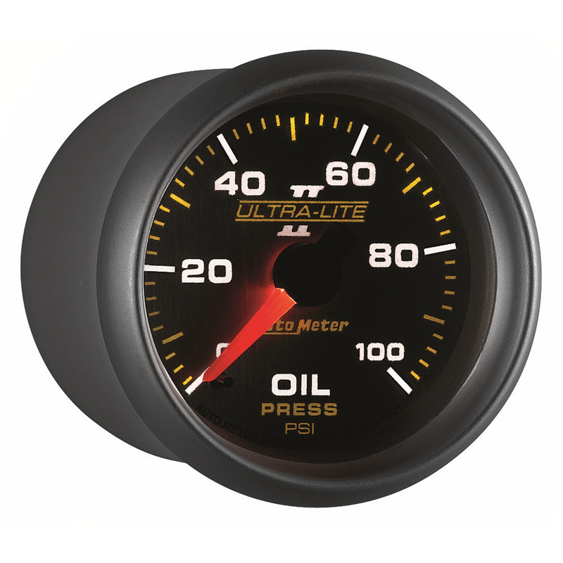 AutoMeter | GAUGE, OIL PRESSURE, 2 1/16", 100PSI, MECHANICAL, ULTRA-LITE II