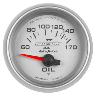 AutoMeter | GAUGE, OIL TEMP, 2 1/16", 60-170?F, ELECTRIC, ULTRA-LITE II