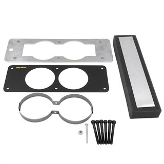 AutoMeter | GAUGE MOUNT, GAUGE CAGE, DUAL, 2 5/8", BLACK - Mustang 4.9L 1987-1993