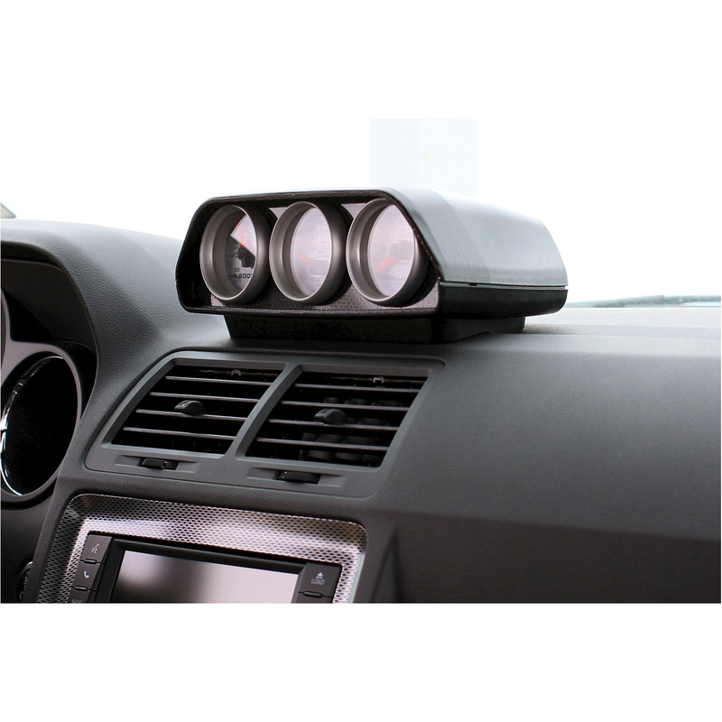 AutoMeter | GAUGE MOUNT, DIRECT FIT DASH TOP, TRIPLE, 2 1/16" - Challenger 3.5L / 5.7L / 6.1L 2008-2014
