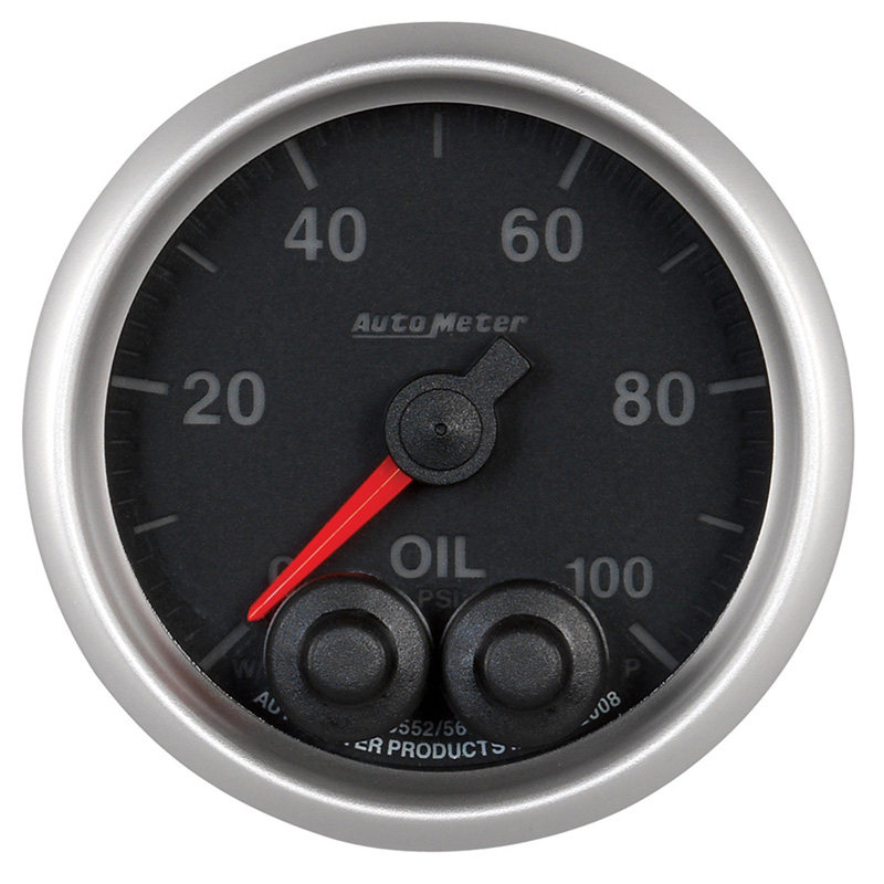 AutoMeter | GAUGE, OIL PRESS, 2 1/16", 100PSI, STEPPER MOTOR W/PEAK & WARN, ELITE