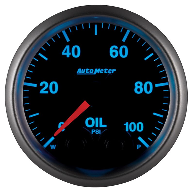 AutoMeter | GAUGE, OIL PRESS, 2 1/16", 100PSI, STEPPER MOTOR W/PEAK & WARN, ELITE