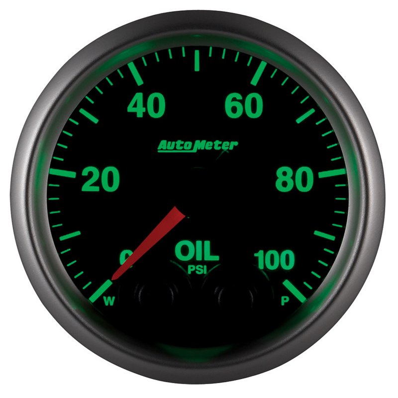 AutoMeter | GAUGE, OIL PRESS, 2 1/16", 100PSI, STEPPER MOTOR W/PEAK & WARN, ELITE