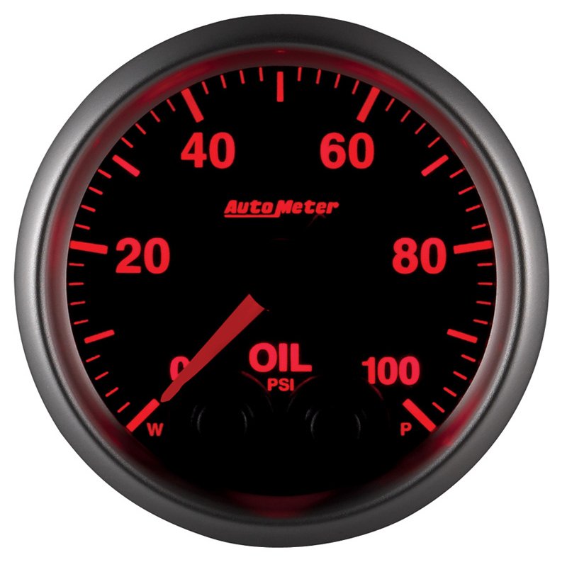 AutoMeter | GAUGE, OIL PRESS, 2 1/16", 100PSI, STEPPER MOTOR W/PEAK & WARN, ELITE