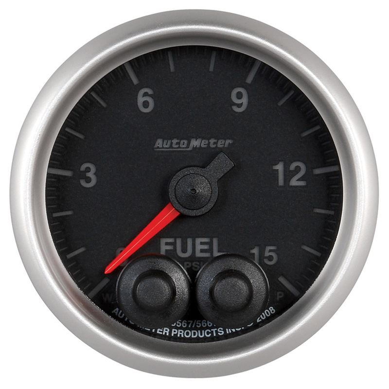 AutoMeter | GAUGE, FUEL PRESS, 2 1/16", 15PSI, STEPPER MOTOR W/PEAK & WARN, ELITE