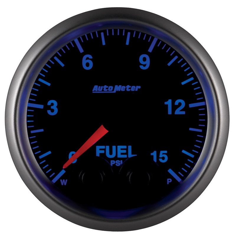 AutoMeter | GAUGE, FUEL PRESS, 2 1/16", 15PSI, STEPPER MOTOR W/PEAK & WARN, ELITE