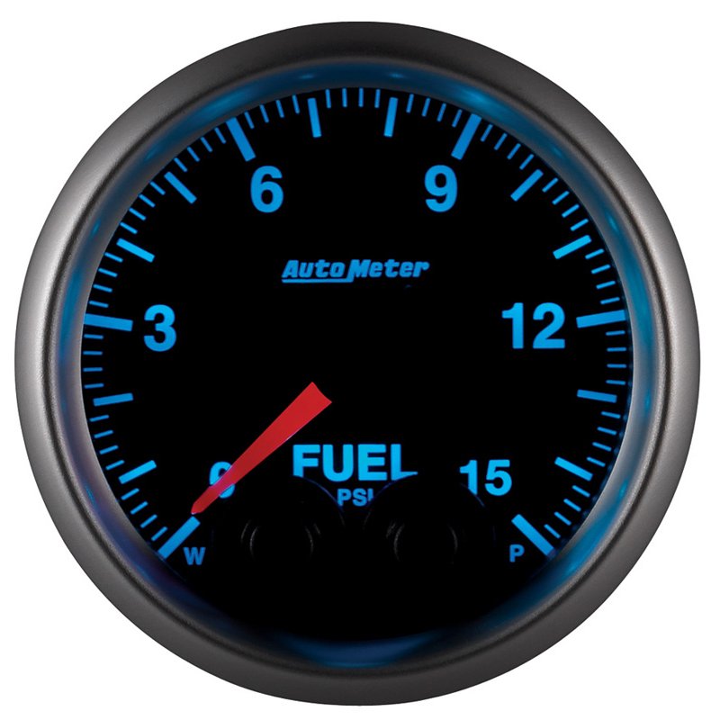AutoMeter | GAUGE, FUEL PRESS, 2 1/16", 15PSI, STEPPER MOTOR W/PEAK & WARN, ELITE
