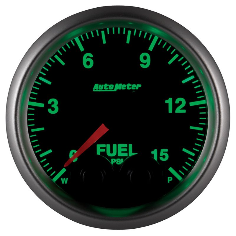 AutoMeter | GAUGE, FUEL PRESS, 2 1/16", 15PSI, STEPPER MOTOR W/PEAK & WARN, ELITE