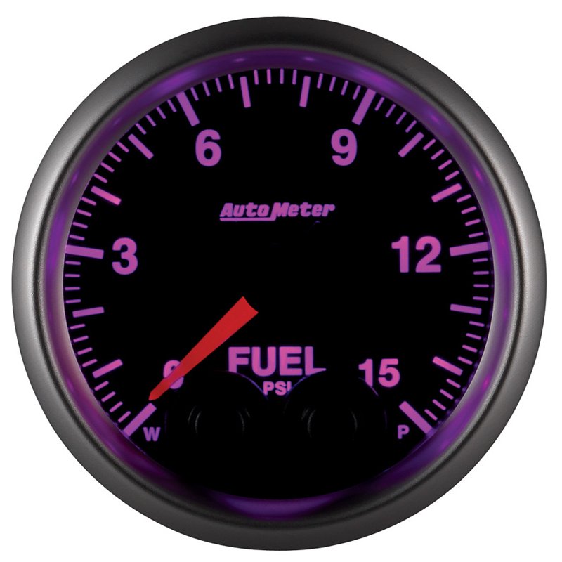 AutoMeter | GAUGE, FUEL PRESS, 2 1/16", 15PSI, STEPPER MOTOR W/PEAK & WARN, ELITE