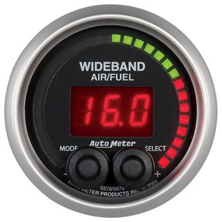 AutoMeter | GAUGE, AIR/FUEL RATIO-PRO, 2 1/16", 10:1-20:1, DIGITAL W/ PEAK & WARN, ELITE