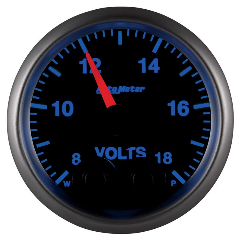 AutoMeter | GAUGE, VOLTMETER, 2 1/16", 18V, DIGITAL STEPPER MOTOR W/PEAK & WARN, ELITE