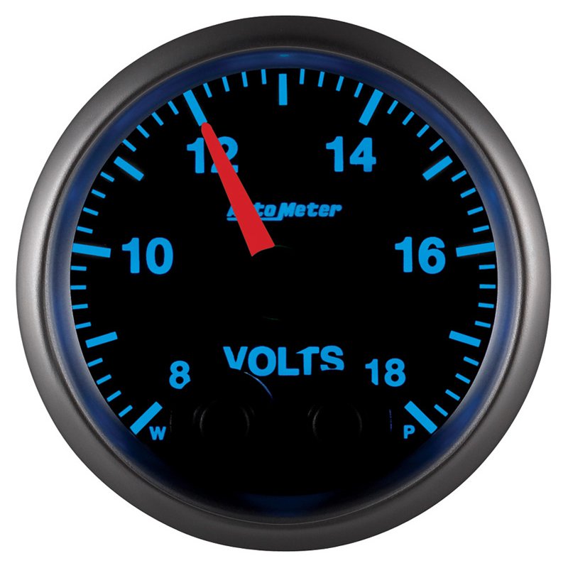 AutoMeter | GAUGE, VOLTMETER, 2 1/16", 18V, DIGITAL STEPPER MOTOR W/PEAK & WARN, ELITE