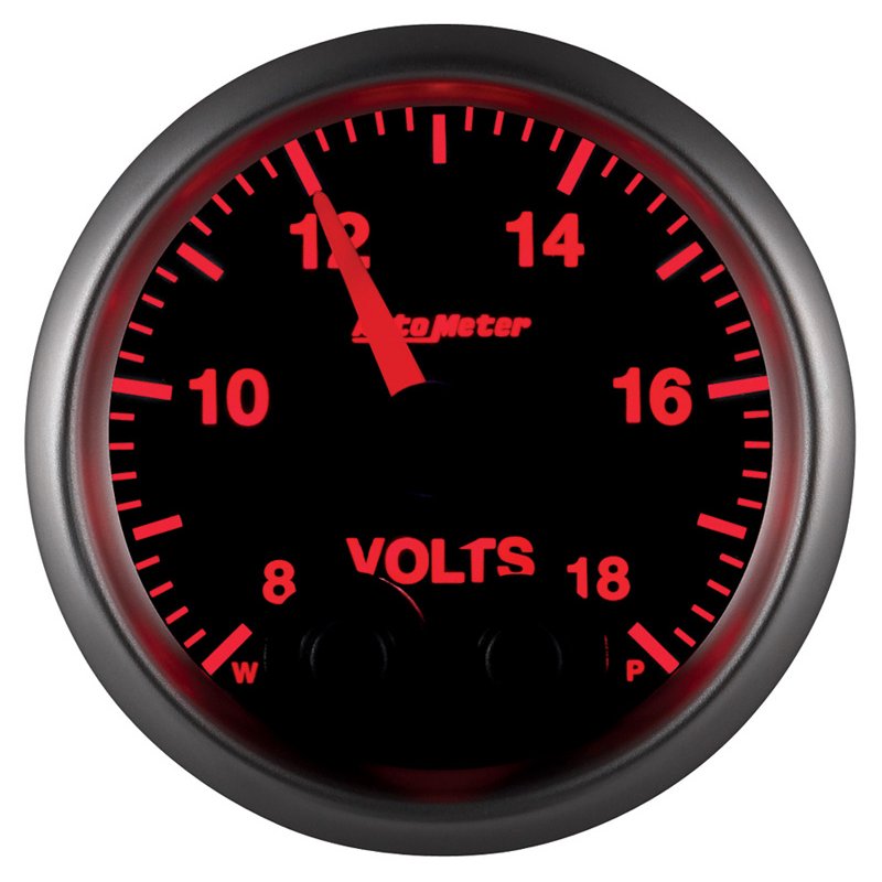 AutoMeter | GAUGE, VOLTMETER, 2 1/16", 18V, DIGITAL STEPPER MOTOR W/PEAK & WARN, ELITE