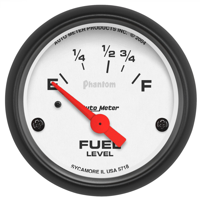 AutoMeter | GAUGE, FUEL LEVEL, 2 1/16", 16OE TO 158OF, ELEC, PHANTOM
