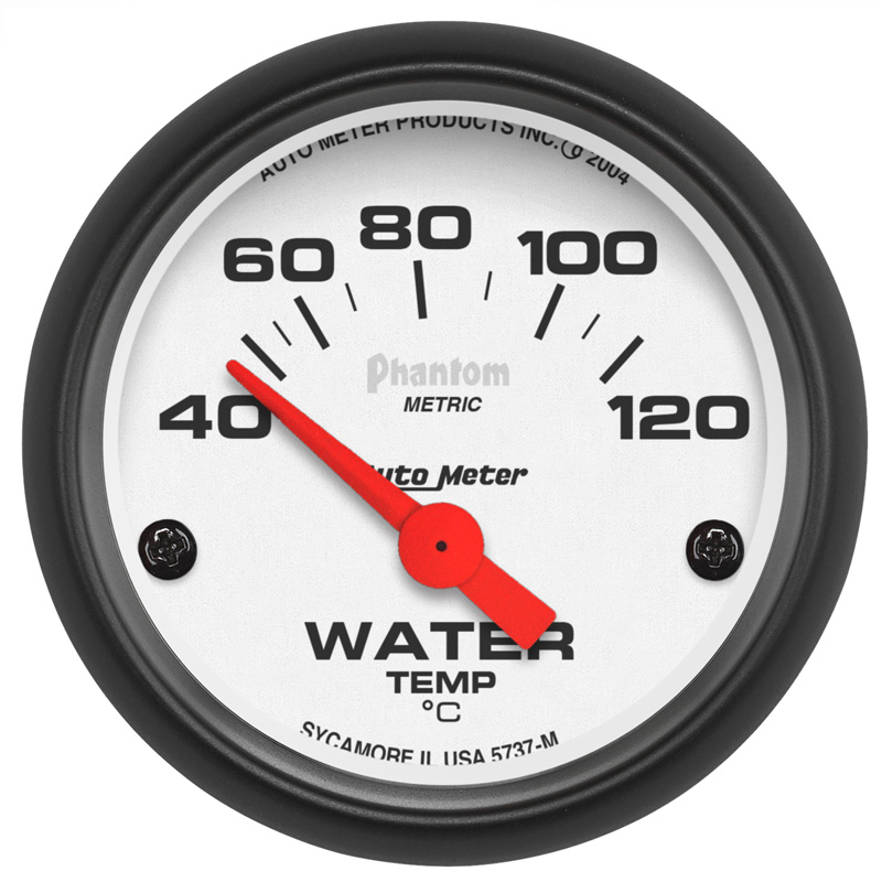 AutoMeter | GAUGE, WATER TEMP, 2 1/16", 40-120?C, ELECTRIC, PHANTOM