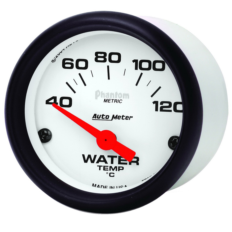 AutoMeter | GAUGE, WATER TEMP, 2 1/16", 40-120?C, ELECTRIC, PHANTOM