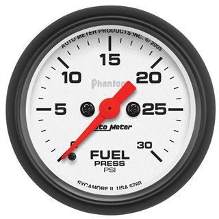 AutoMeter | GAUGE, FUEL PRESSURE, 2 1/16", 30PSI, DIGITAL STEPPER MOTOR, PHANTOM