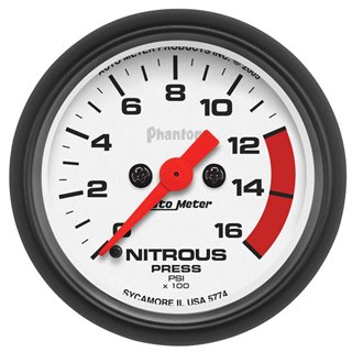 AutoMeter | GAUGE, NITROUS PRESSURE, 2 1/16", 1600PSI, DIGITAL STEPPER MOTOR, PHANTOM