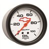 AutoMeter | GAUGE, OIL PRESSURE, 2 5/8", 100PSI, MECHANICAL, CHEVY RED BOWTIE, WHITE